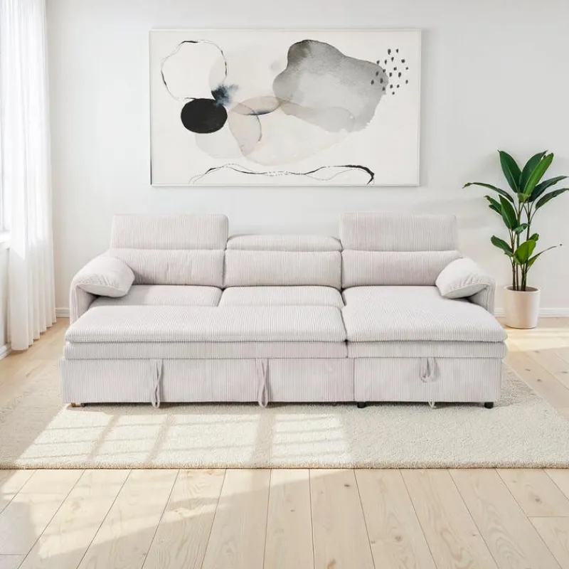 Sectional Bed and a Right-Side Chaise with Storage -