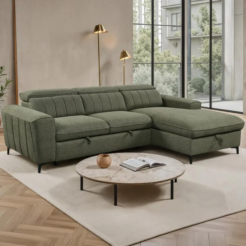 Sectional Bed with Chaise and Storage