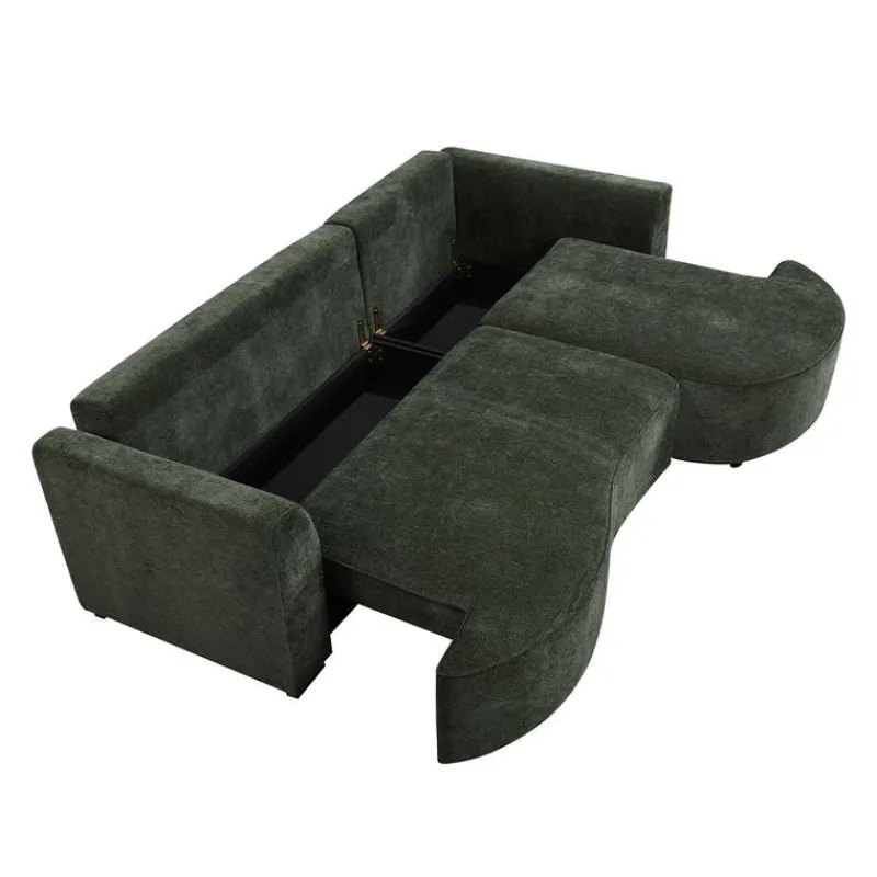 Sectional Bed with Chaise and Storage