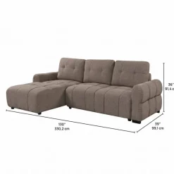 Sectional Bed with Left-Facing Chaise and Storage -