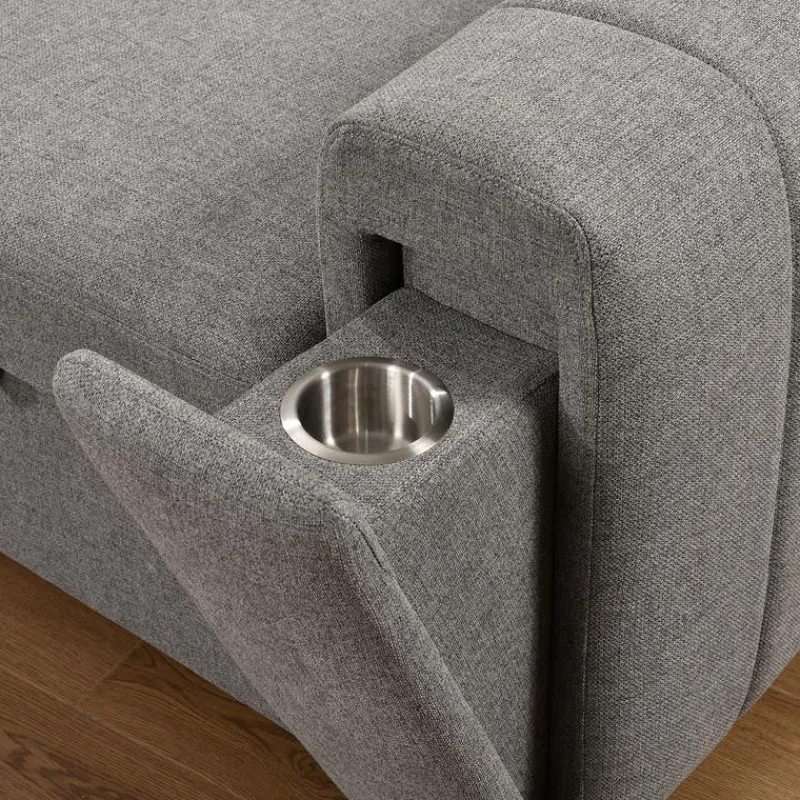 Sectional Bed with Left-Side Chaise, Adjustable Headrests, and Storage