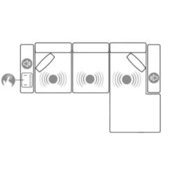 Sectional with Chaise and Built-In Audio Sound System