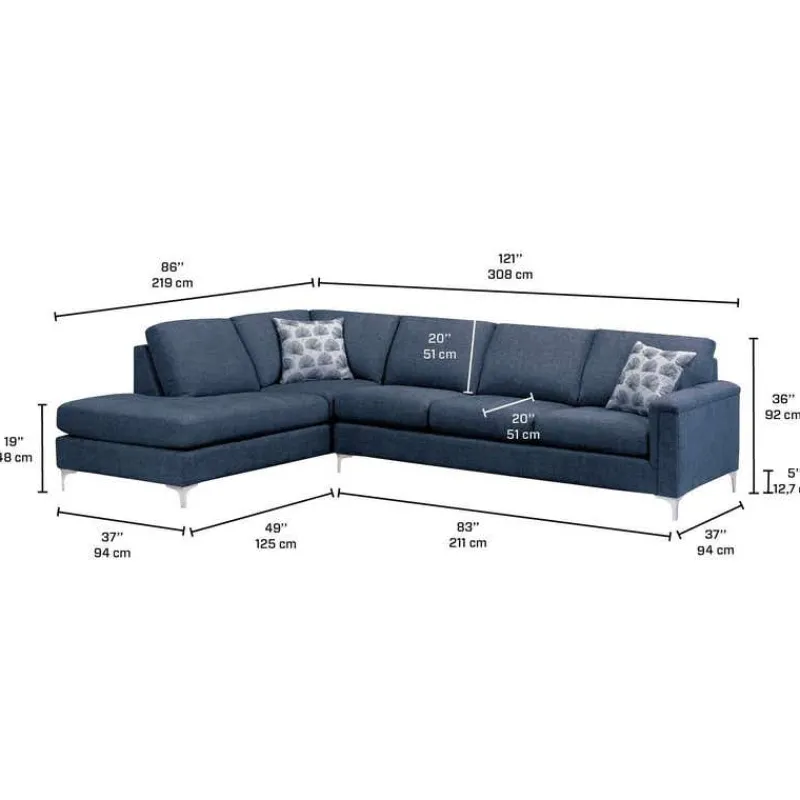 Sofa By Fancy Sectional with Left-Side Chaise
