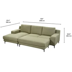 Sectional with Left-Side Chaise and Ottoman -