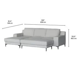Sectional with Left-Side Chaise and Ottoman -