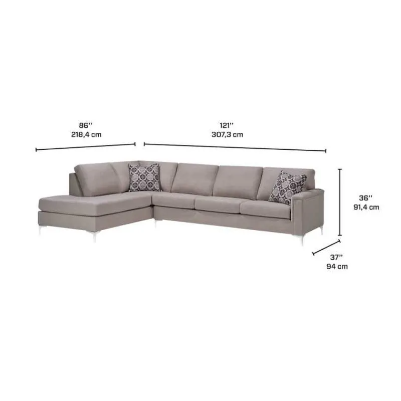 Sofa By Fancy Sectional with Left-Side Chaise