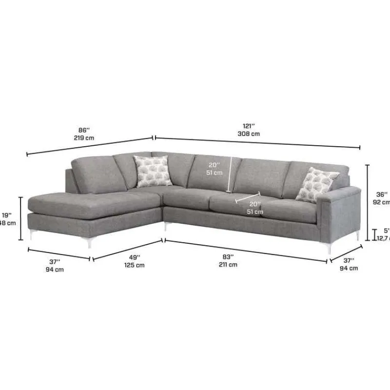 Sofa By Fancy Sectional with Left-Side Chaise