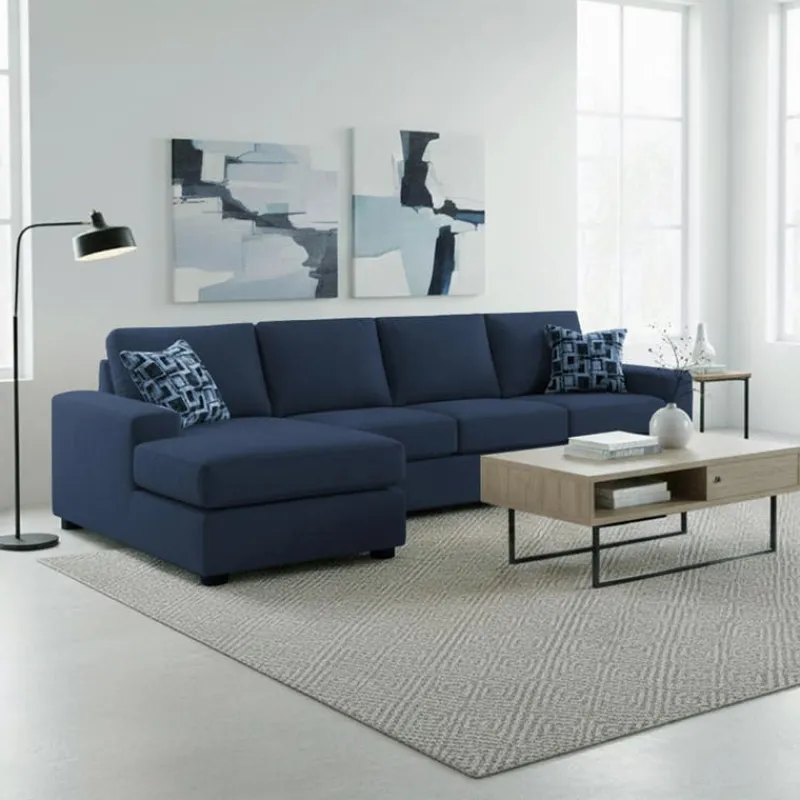 Sofa By Fancy Sectional with Reversible Chaise - Blue