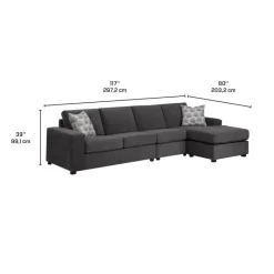 Sofa By Fancy Sectional with Reversible Chaise - Grey