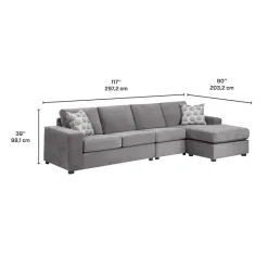 Sofa By Fancy Sectional with Reversible Chaise - Grey