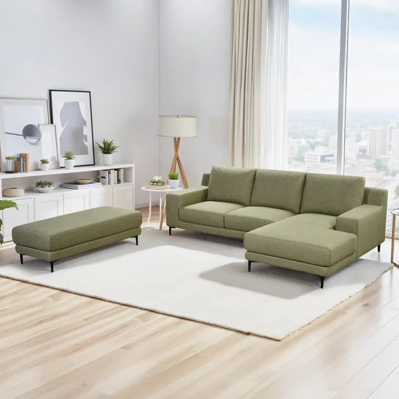 Sectional with Right-Side Chaise and Ottoman -