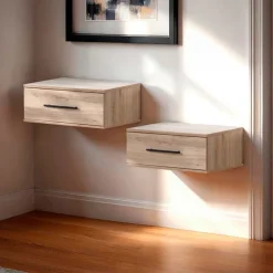 Meubles South Shore Set of 2 Floating Nightstands - South Shore