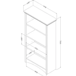 Meubles South Shore 4-Shelf Bookcase - South Shore