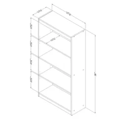 Meubles South Shore 4-Shelf Bookcase - South Shore