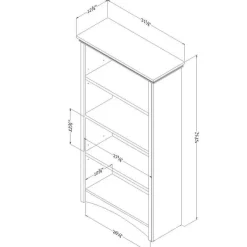 Meubles South Shore 4-Shelf Bookcase - South Shore