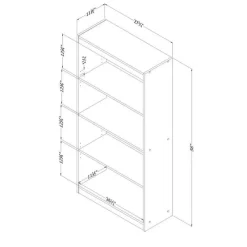 Meubles South Shore 4-Shelf Bookcase - South Shore