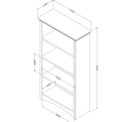 Meubles South Shore 4-Shelf Bookcase - South Shore