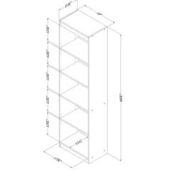 Meubles South Shore 5-Shelf Narrow Bookcase - South Shore