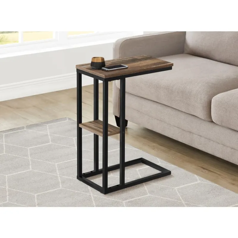 Monarch Side table / c table - 1 storage shelf / rectangular - 25"h - medium re -