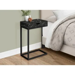 Monarch Side table / c table - 1 storage drawer, pass-through / rectangular - 25