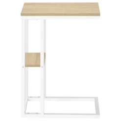 Monarch Side table / c table - 1 storage shelf / rectangular - 25"h - /white m -