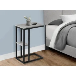 Monarch Side table / c table - 1 storage shelf / rectangular - 25"h - /black meta -