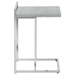 Monarch Side table / c table - thick-panel top / wide / rectangular - 25"h - cem -
