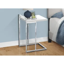 Monarch Side table / c table - thick-panel top / wide / rectangular - 25"h - glossy w -