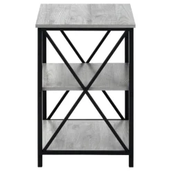 Monarch Side table / nightstand - 3 tiers / 2 shelves / square - 26
