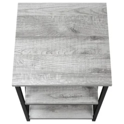 Monarch Side table / nightstand - 3 tiers / 2 shelves / square - 26