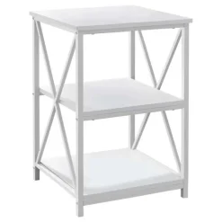 Monarch Side table / nightstand - 3 tiers / 2 shelves / square - 26