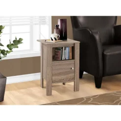 Monarch Side table / nightstand - open shelf / storage cabinet / rectangular / square -