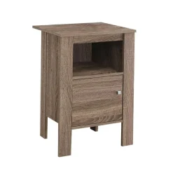 Monarch Side table / nightstand - open shelf / storage cabinet / rectangular / square -