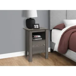 Monarch Side table / nightstand - open shelf / storage cabinet / rectangular / square -