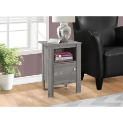 Monarch Side table / nightstand - open shelf / storage cabinet / rectangular / square -