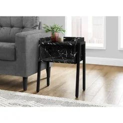 Monarch Side table / nightstand - tray top / 1 storage cubby / rectangular - 23"h - b -
