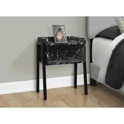 Monarch Side table / nightstand - tray top / 1 storage cubby / rectangular - 23