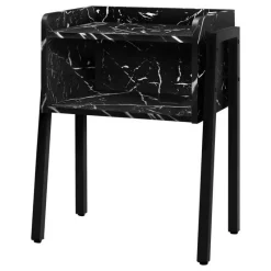 Monarch Side table / nightstand - tray top / 1 storage cubby / rectangular - 23