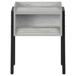 Monarch Side table / nightstand - tray top / 1 storage cubby / rectangular - 23"h - g -