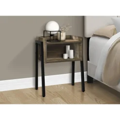 Monarch Side table / nightstand - tray top / 1 storage cubby / rectangular - 23"h - b -