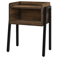 Monarch Side table / nightstand - tray top / 1 storage cubby / rectangular - 23