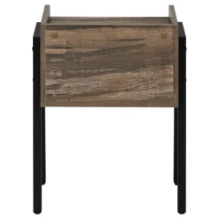 Monarch Side table / nightstand - tray top / 1 storage cubby / rectangular - 23