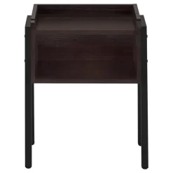 Monarch Side table / nightstand - tray top / 1 storage cubby / rectangular - 23"h - e -
