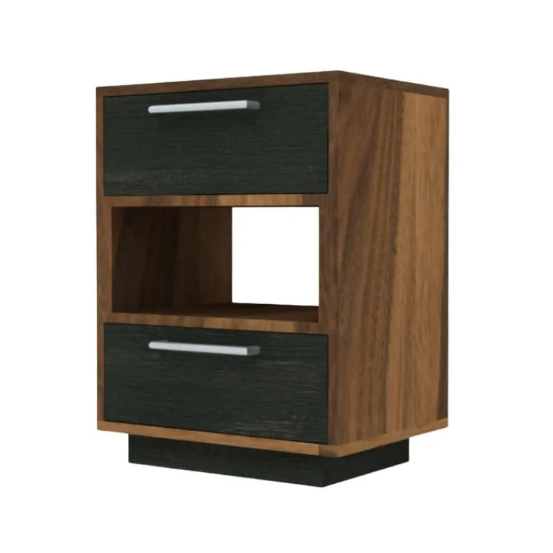 MEQ Side Table - Slate and Walnut