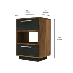 MEQ Side Table - Slate and Walnut