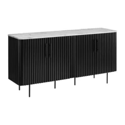 Monarch Sideboard Buffet Cabinet with Faux Marble Top