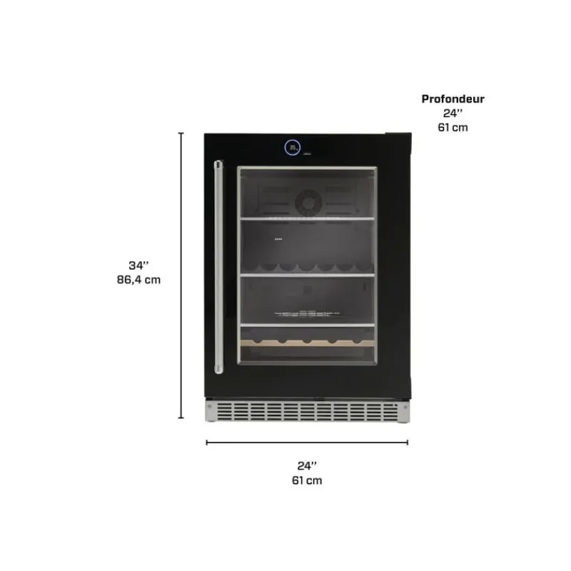 Danby SILHOUETTE 24″ Built-in Beverage Center 24" - SRVBC050R-SS