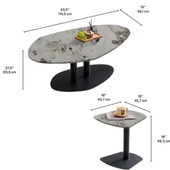 Sintered Stone Nesting Table Set