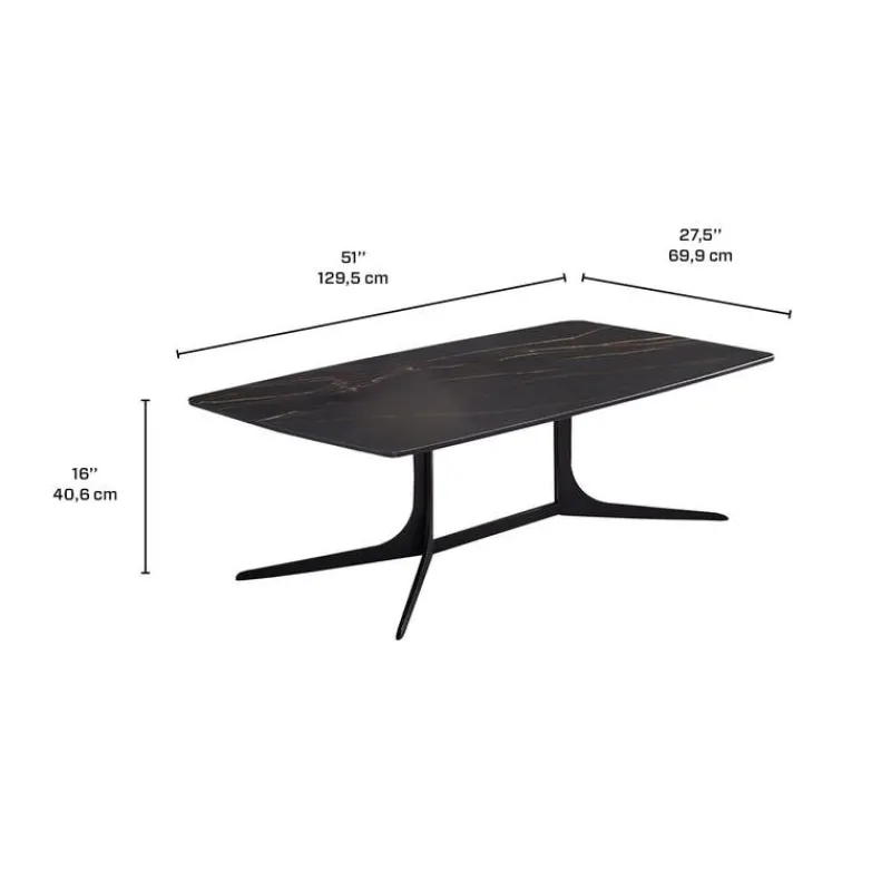 Sintered Stone Rectangular Coffee Table