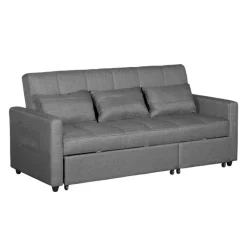 Sofa Bed with Side Storage Pockets